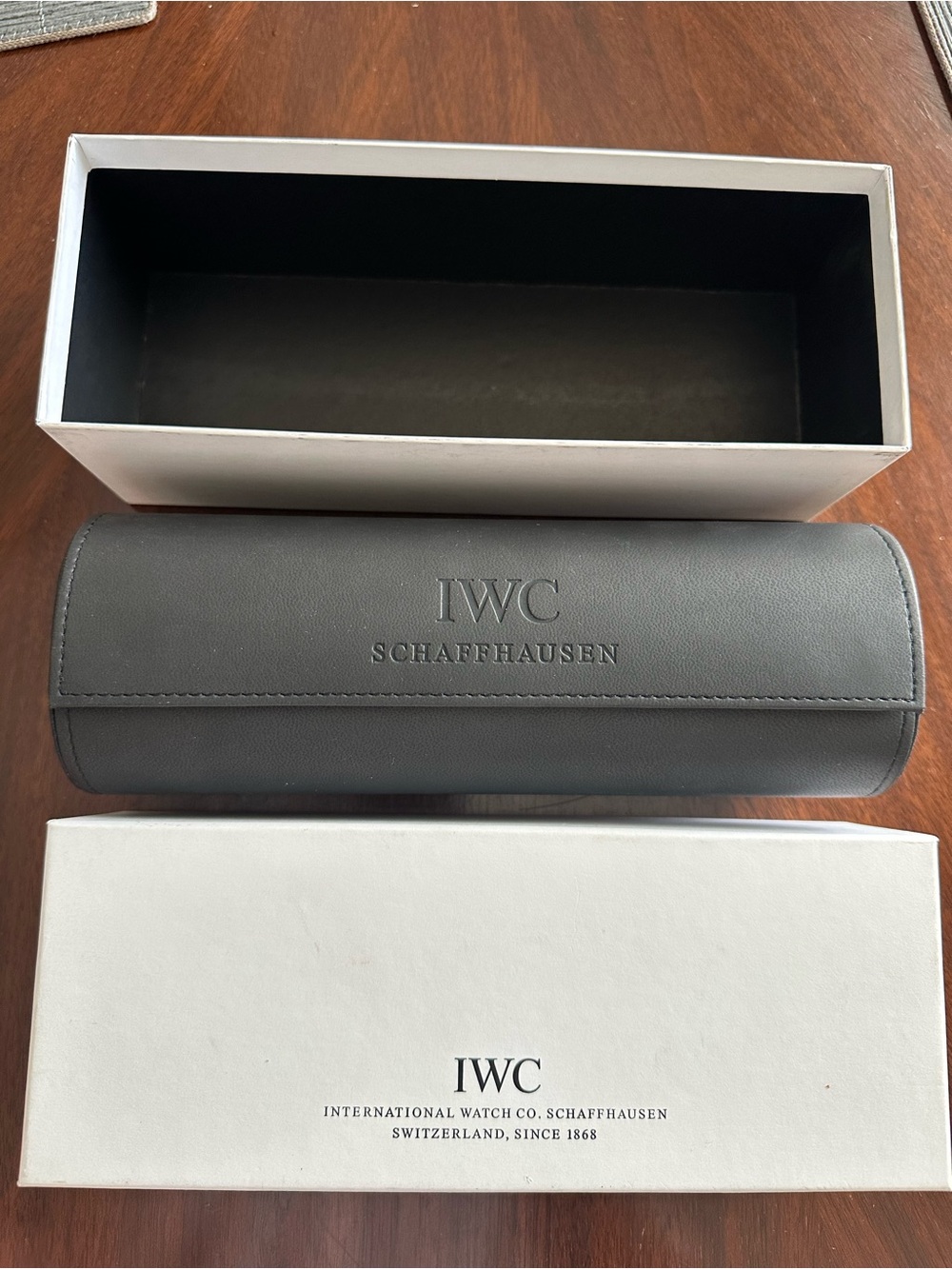 IWC Black Leather Travel Watch Roll *Rare* Holds up to 4 Watches